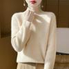 Women Sweater 100% Wool MODERN NEW SAGA Turtleneck Knit Pullover Thick Winter Jumpers Female Knit Tops