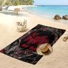 Serviette de plage personnalisée Korn, Imprimez votre nom Texte Serviette légère absorbante pour la natation le voyage