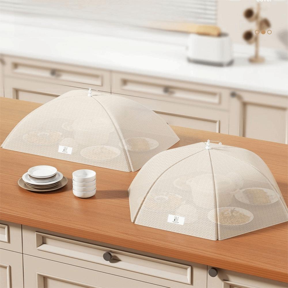 Breathable Mesh Dish Cover Washable Anti-fly Umbrella Tent Foldable Food Cover  Outdoor