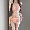 Split Swimsuit Women's Vacation Photo High Sense Pure Wind Bikini Fresh and Conservative Three-piece Set Hot Spring Sexy