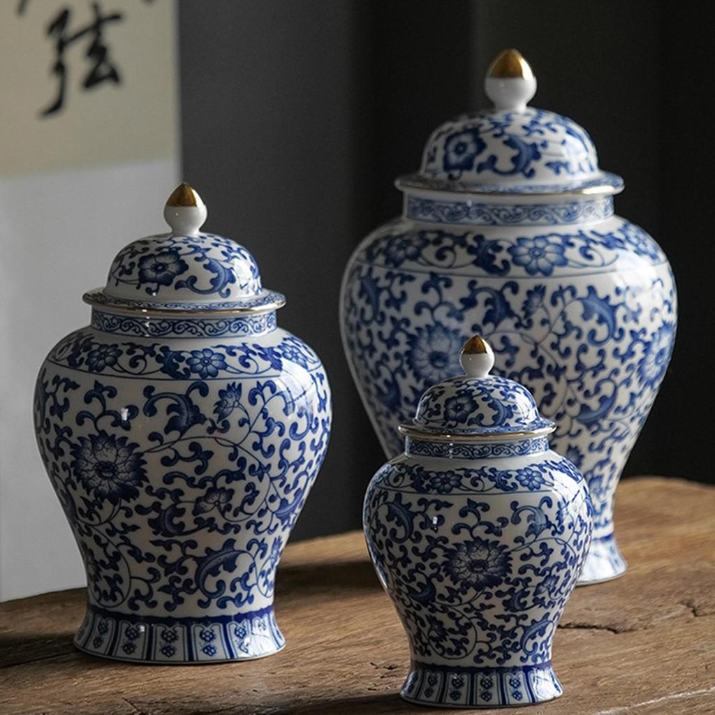 Barattolo di zenzero in ceramica, vaso universale, barattolo di conservazione in porcellana, barattolo del tempio