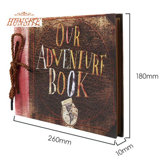 DIY Scrapbook Fotoalbum Abenteuerbuch mit Box, Scrapbooking-Zubehör im Retro-Stil