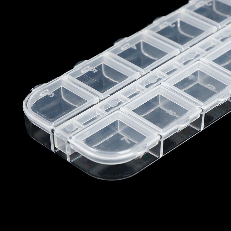 1ks Zubní úložný box 12 nádob Zubní ortodontické zámky Pásky Díly Pouzdro
