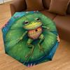 1PC Frog Lily Pad Umbrella-8-Rib Reinforced, Automatic Open, Lightweight & Durable, Cute Fashion Accessory for Outdoor-F2685