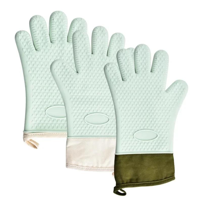 Kochwerkzeuge und Grill Anti-Rutsch Ofenhandschuhe Verbrühschutzhandschuh Topflappen Fäustlinge Hand Silikon Bar. Topfkocher Küche Neu