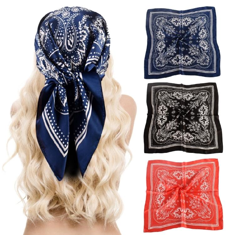 Digital Flower Print Headscarf Bandanas Hiphop Head Scarf Music Festival Headwrap Cycling Dancing Scarf Handkerchief