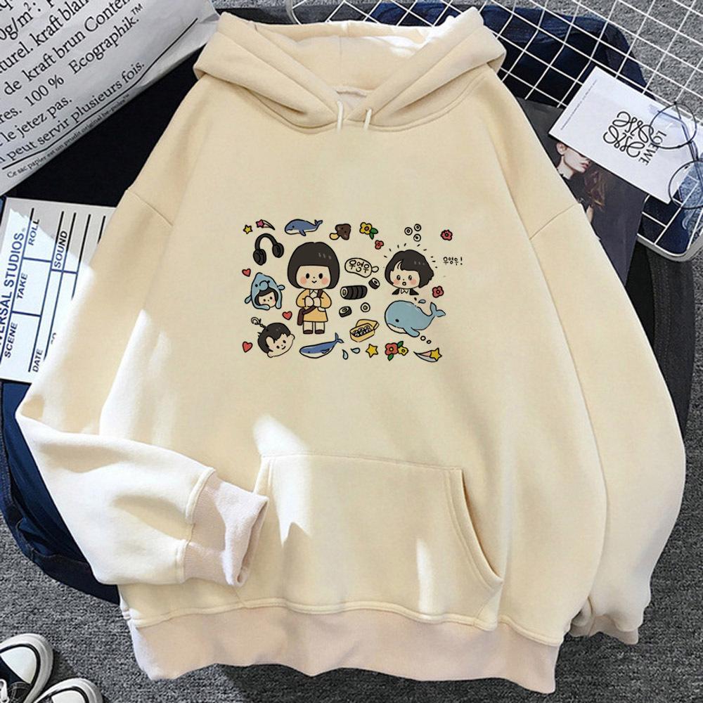 Dorama Hoodies Women Y2k Aesthetic Korean Style Long Sleeve Top 2023 Hood Female Kawaii Clothes