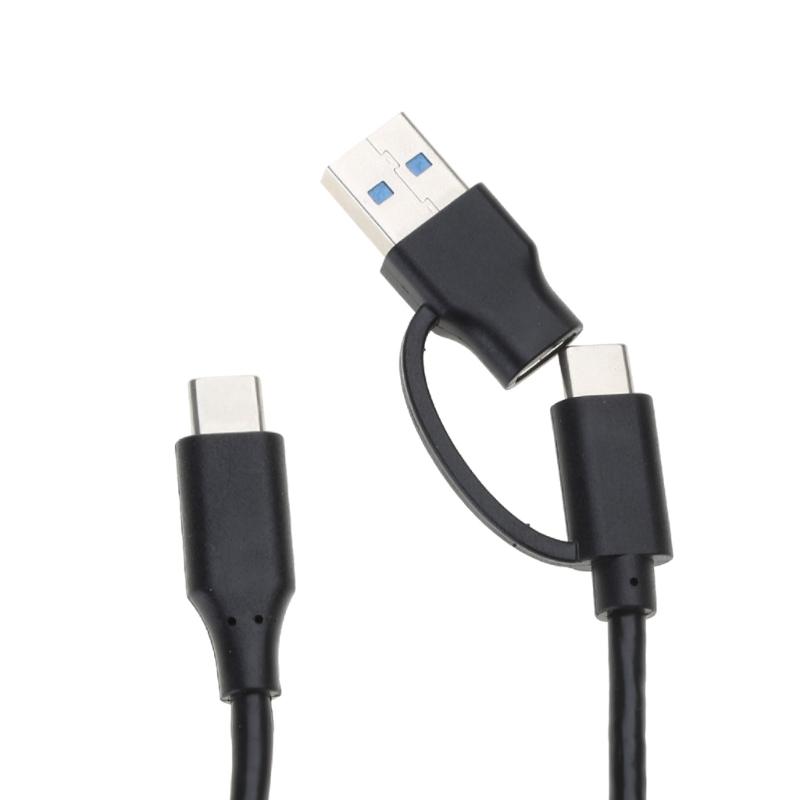 Multifunction 2 In 1 Charging Cable USB3.0 USB A/C To C Charger Data Sync Cable for Cellphone Laptop Tablet