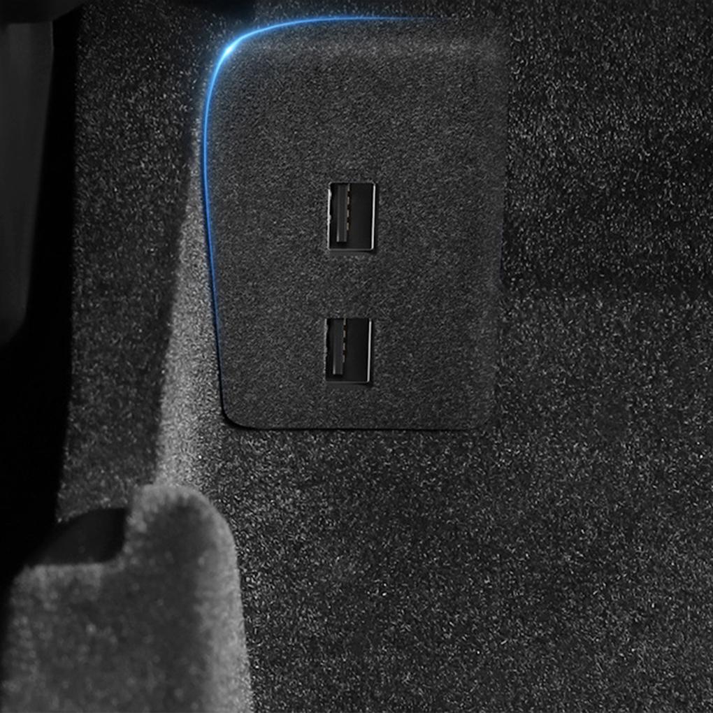 Glove Box Docking Station For Tesla Model Y 3 Quick Charger 4 USB type-c Shunt Hub Flocking Adapter Powered Splitter Extension