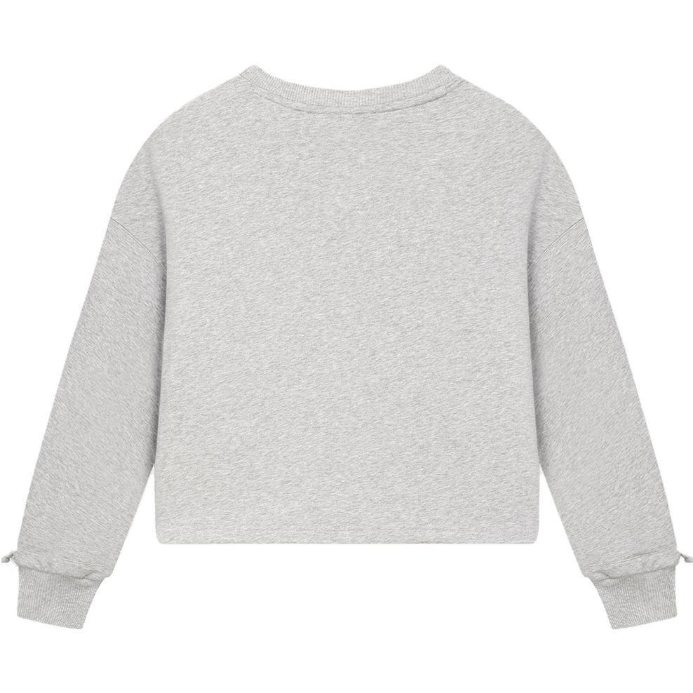 Fila 2023 Winter New Knit Pullover Fashion Casual Simple Loose Sweatshirt Women Sweatshirt Dark-Marble-Flower-Gray F51W349215A-MG