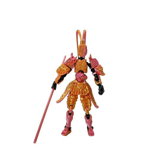 3D Printed Wukong Action Figure Movable Joints Monkey King Model Great Sages Equalling Heaven Figurine Articulated Dummy Desktop Decoration Ornament