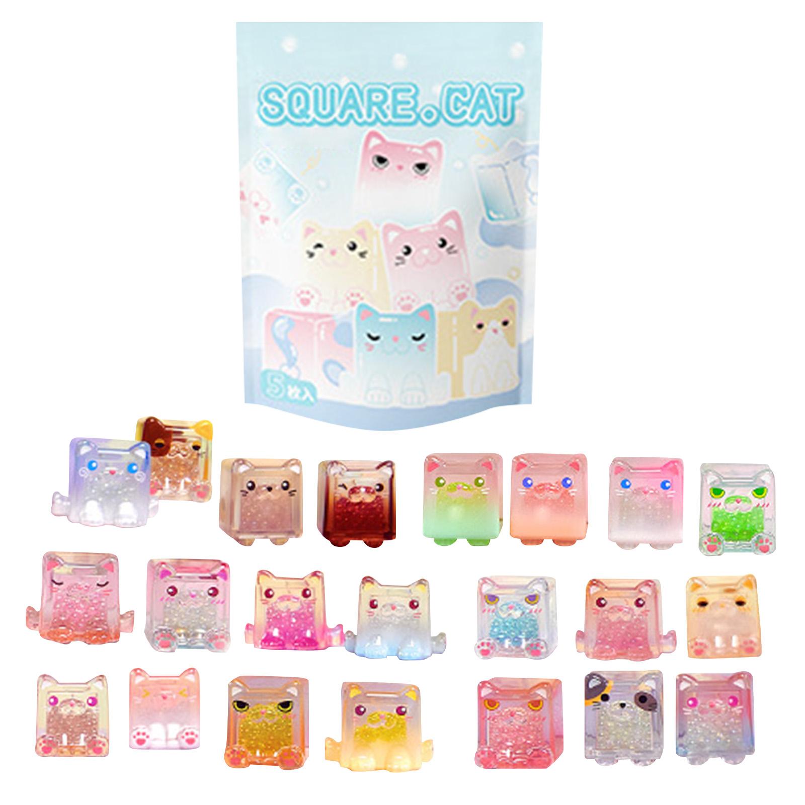 

Фигурка, светящаяся в темноте, серия Square Cat, коробка (5 фигурок в коробке) Фигурка в случайном стиле, милая сумка, коллекционные игрушки - Фигурки Мистическая коробка F One Size