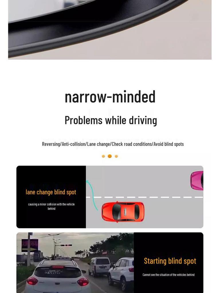 360° Verstellbarer Ultra-Klarer Totwinkelspiegel für Rückspiegel und Reifen-Rückwärtsfahren