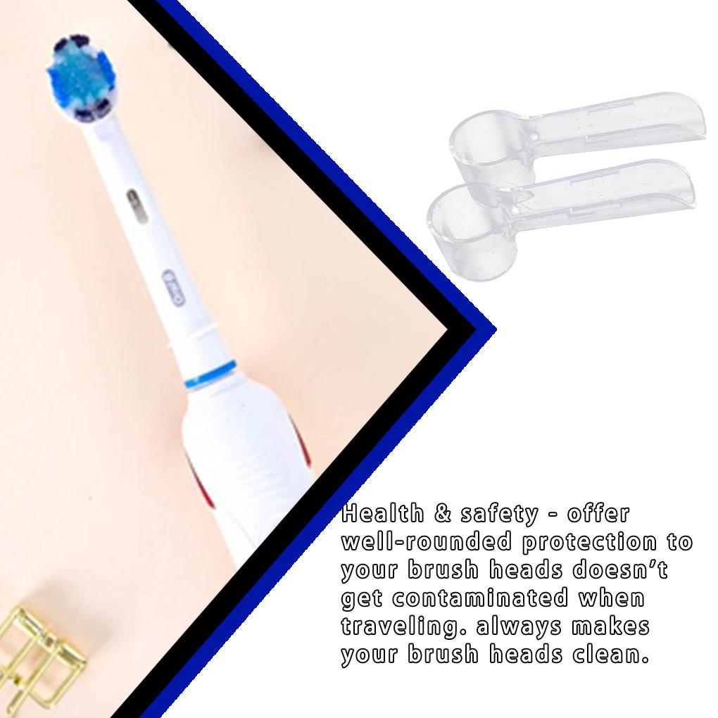 4pcs Electric Toothbrush Head Case Replacement Toothbrushes Accessories Heads Caps Camping Outdoor Plastic Protect Cover