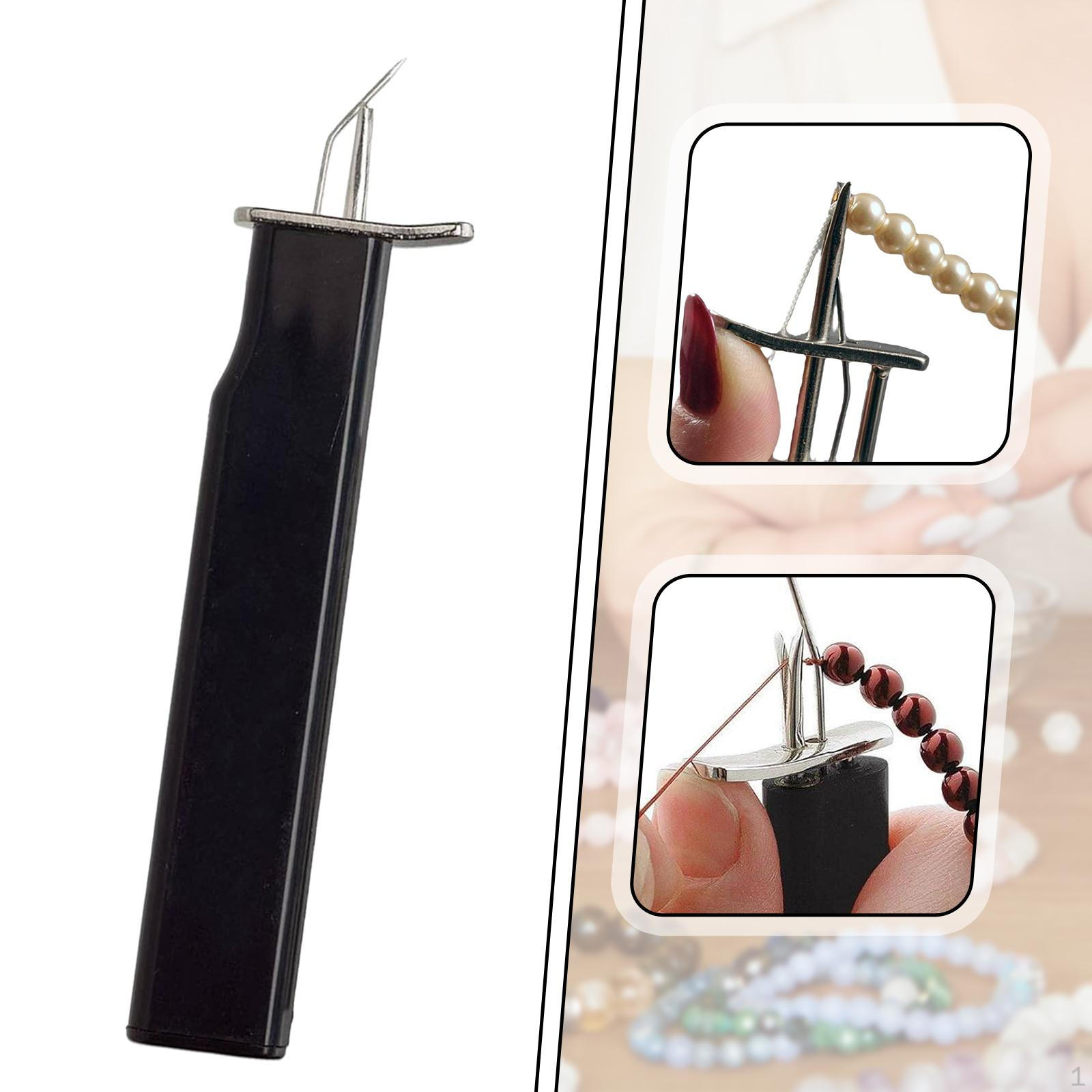 Инструмент для плетения узлов из бусин DIY Поделки Портативный Компактный Создавайте Надежные Узлы Ручной Профессиональный Ювелирный чёрный