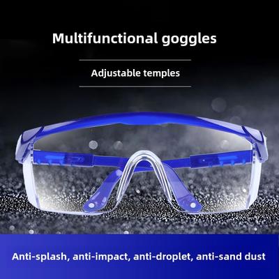 Safety Glasses Telescopic Leg Goggles Protective Glasses Labor Protection Transparent Glasses Splash Proof and Impact Proof