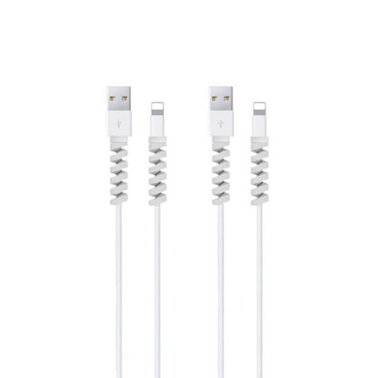 Universal Silicone Spiral USB Charge Cable Cord Protector Saver Cover for iPhone