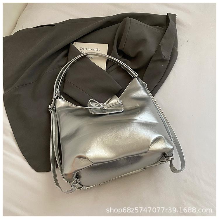 Commuter Trend Underarm Bag Women 2025 New Fashion Bow Tote Multi-purpose Messenger Bag Large Capacity Backpack