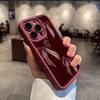 Stylish Retro Burgundy Bow-Patterned Phone Case For iPhone 17 Pro Cases iPhone 16 11 12 13 Pro Max 7 8 14 15 Plus X XR XS Cover