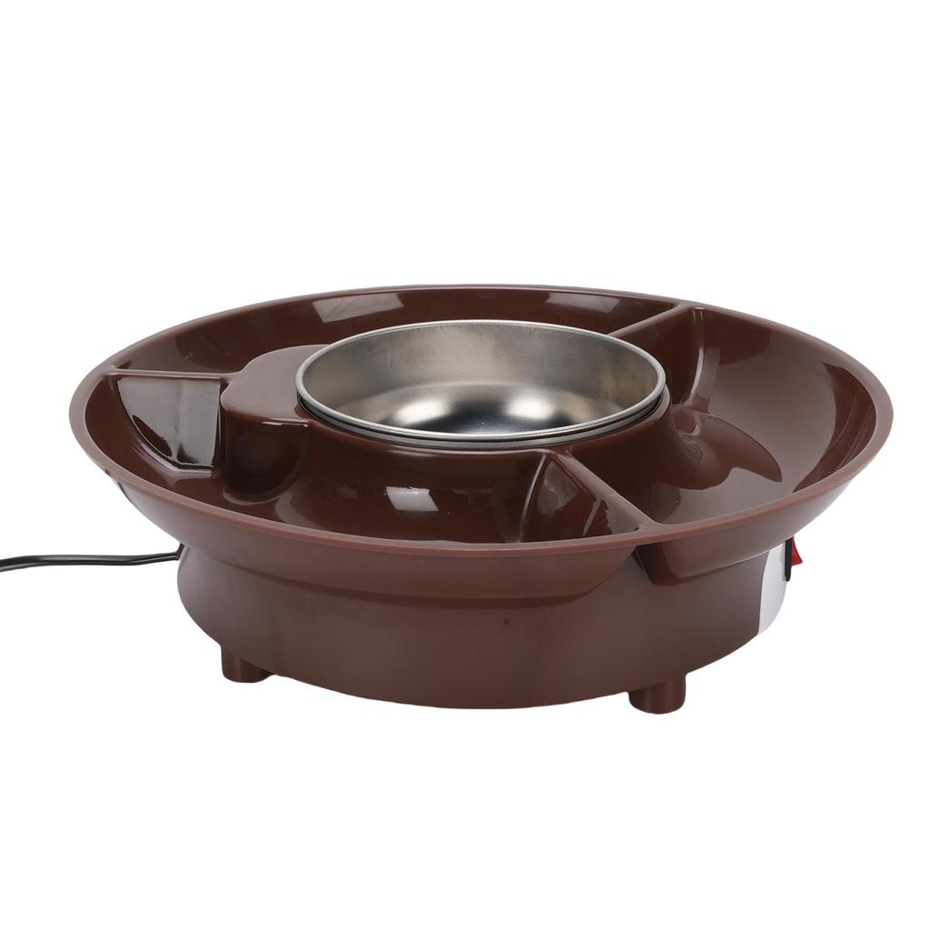 Electric Chocolate Melting Pot Stainless Steel 25W Chocolate Fondue Pot Set for Dipping Drizzling Decorating