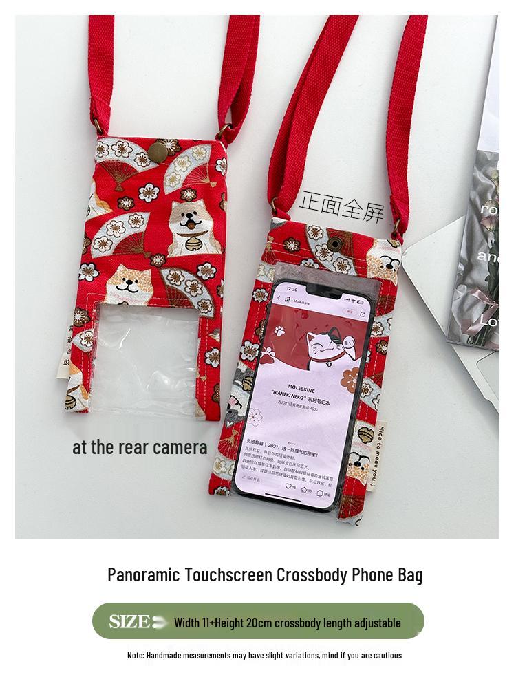 Sommerreise Touchscreen Umhänge-Handytasche - Mini Hänge-Halsbeutel