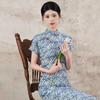 National style Chinese long cheongsam improved young 1011 new women's retro slim short sleeves can be worn daily in summer