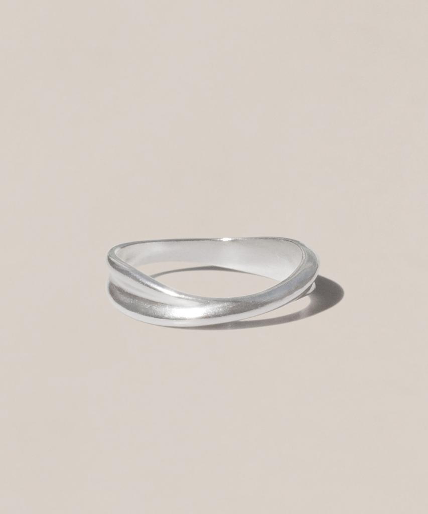 47Bag 925 Silver Double-Strand Twisted Ring Fineu
