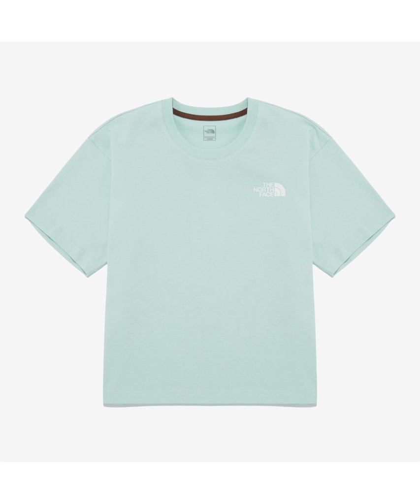 Noseupeiseu Nt7Ur42B Women'S Tnf Hangeul Short Sleeve Round Neck T-Shirt_Mint
