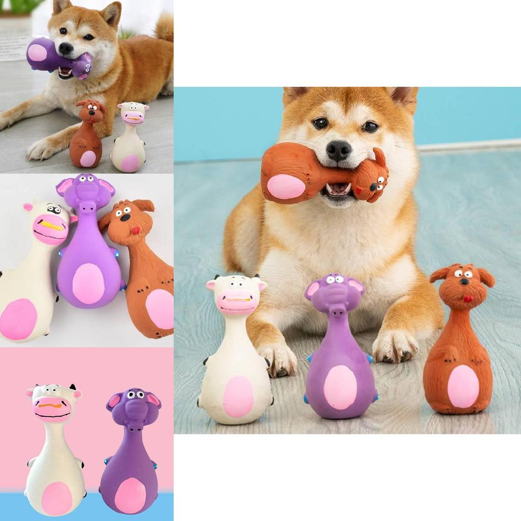 Durable And Entertaining Squeak Toy For Dogs In Attractive Cartoon Shapes And Styles