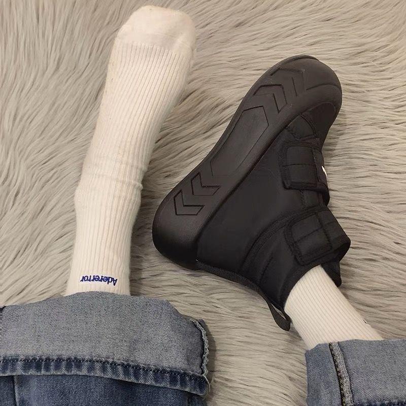 Winter Bread Cotton Shoes Women's Winter New Fashion Velcro Versatile Thick-soled Waterproof Non-slip Velvet Snow Boots