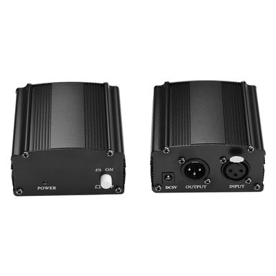 Ülikompaktne mikrofon + 48 V fantoomtoiteallikas koos XLR sisendi ja väljundiga kondensaatormikrofoni stuudio muusika salvestamiseks