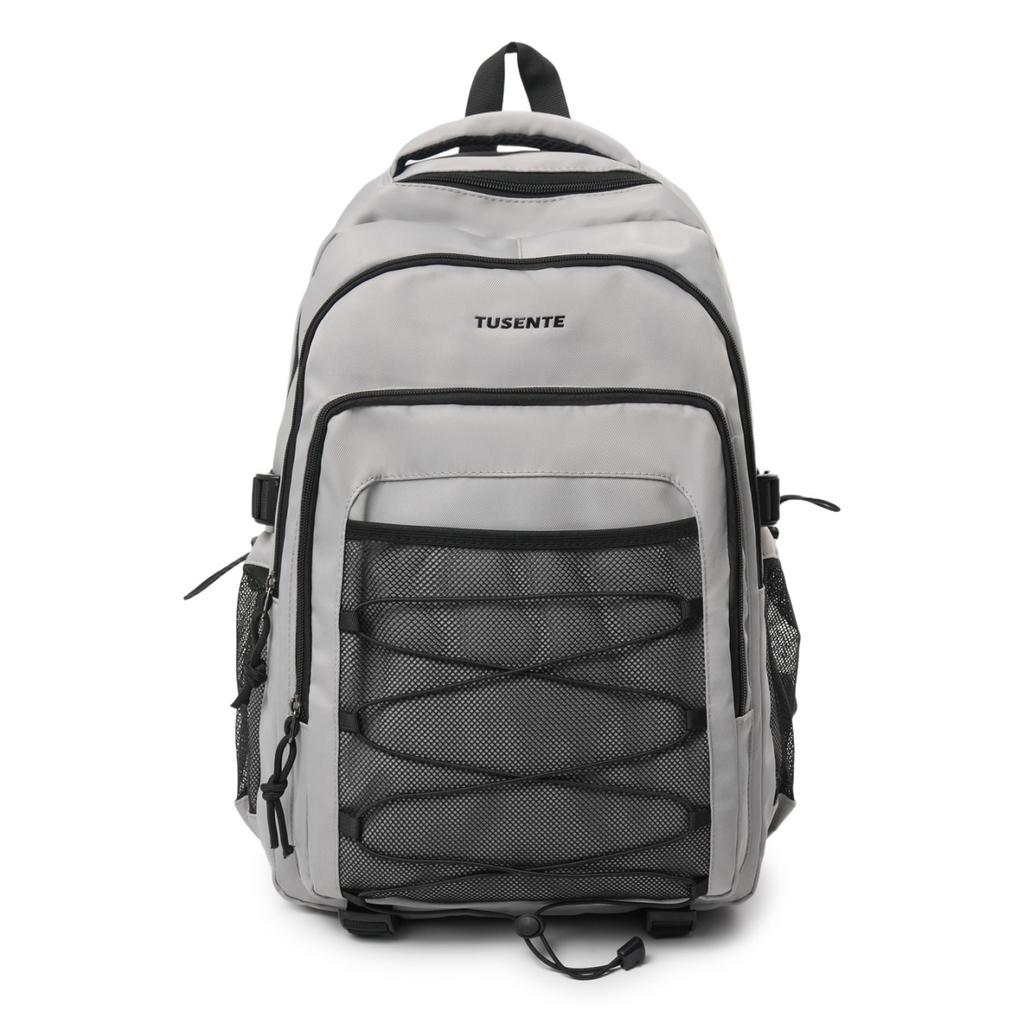 Schoolbag Japanese Contrast Color Backpack Casual Korean Large Capacity Mountaineering Bag Short Trip Bag Lightweight Computer Bag School Bag Female