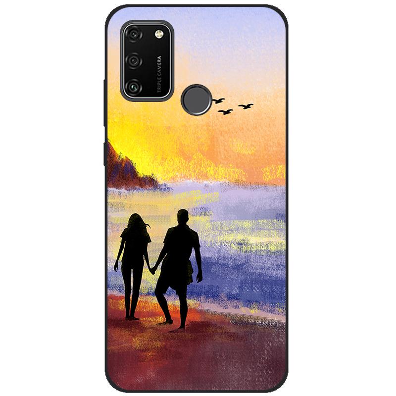 For HONOR 9A Case 6.3" Soft Silicon Tpu Phone covers On Huawei Honor 9A 9 A MOA-LX9N Back Bag Funda Shell black tpu case