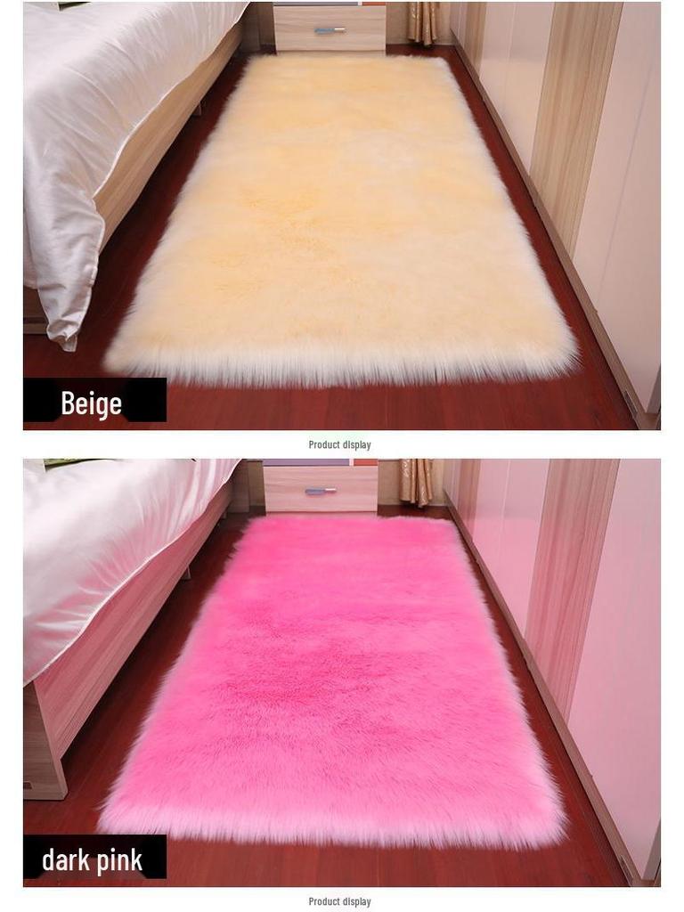 European Style Faux Wool Long Pile Carpet - Full Coverage for Living Room or Bay Window