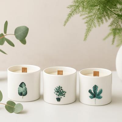 Wild Jasmine Scented Candle Soy Wax Wooden Wick