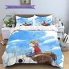 Luffy Patterned Pillowcase & Duvet Cover Set Anime Culture Printed Bedding for Bedroom Interior for Fans.-TING