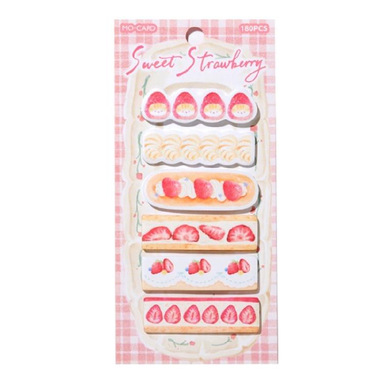 

180 Sheets Cake Dessert Themed Adhesive Note Page Markers Repositionable Adhesive Labels for Book Journal Planner