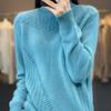 Maglione Donna Autunno Inverno Ispessito Caldo Lavorato a Maglia Elasticizzato Manica Lunga Top Oversize
