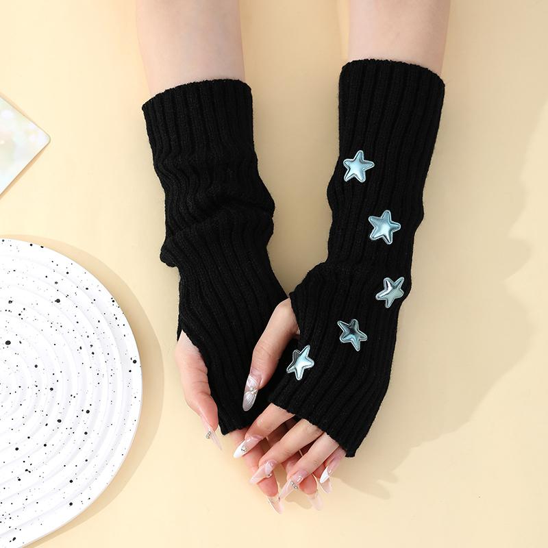 1Pair Women Winter Warm Y2K Outdoor Activities Cycling Riding Arm Cover