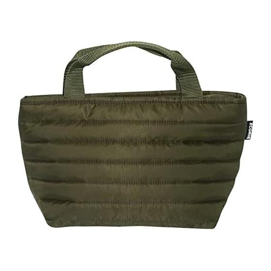 

padou [Ecorip] Ecolip Cooler Zipper Tote Bag S (Khaki) Cold Bag Water Repellent Lightweight Made of Recycled Fibers Fully Washable Foldable Lunch Bag