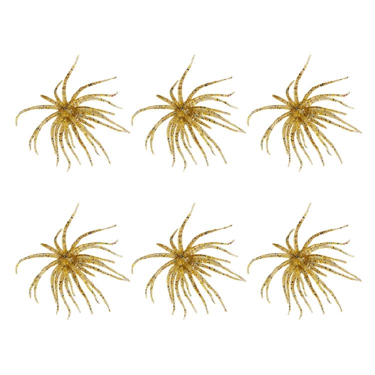 6Pcs Fishing Sea Urchin Lures Tear Resistance Soft Floating Swimbait Slow Sinking Artificial Baits for Saltwater Freshwat