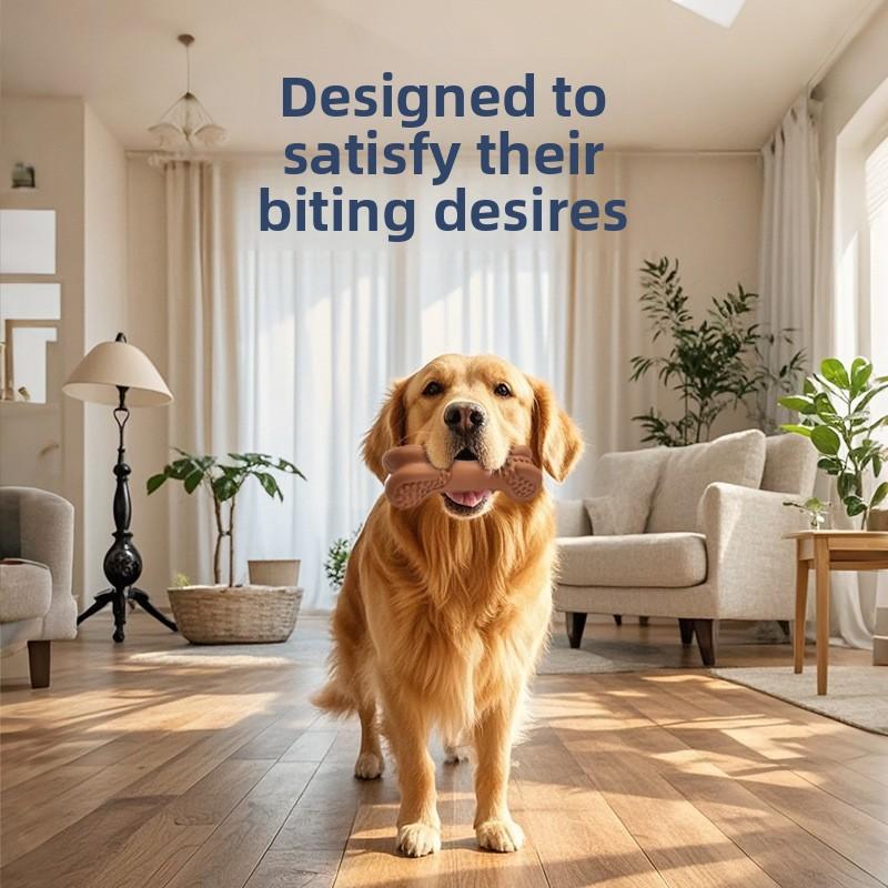 A New Type of Teething and Cleaning Bone Dog Toy That Won't Break, A Small Dog-specific Play and Educational Toy
