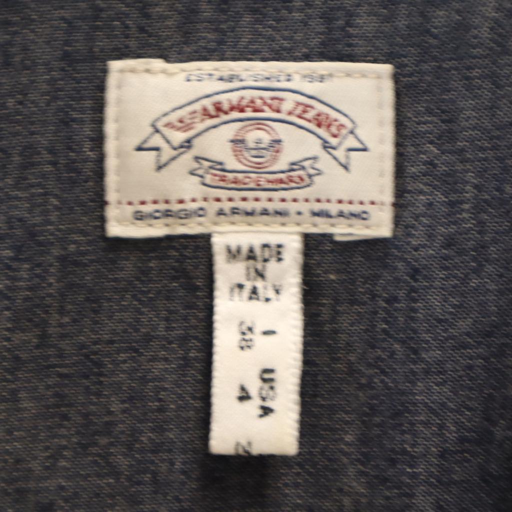 ARMANI JEANS made in Italy Long sleeve Chambray shirt 38 Indigo Women Used