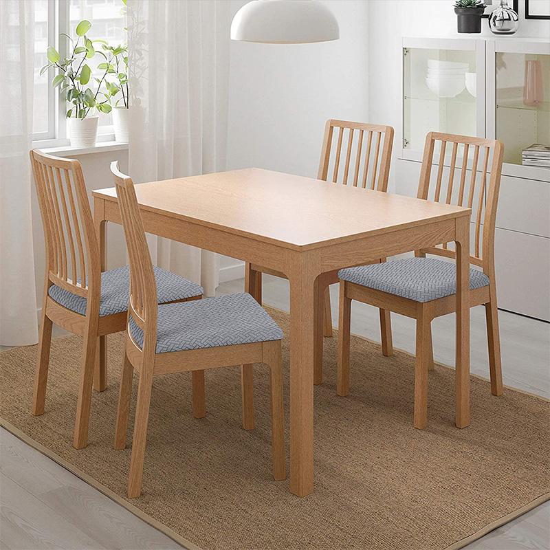 Removable Dining Chair Seat Cover Jacquard Dining Chair Covers Stretch Seat Cushion Slipcover for Kitchen Chairs