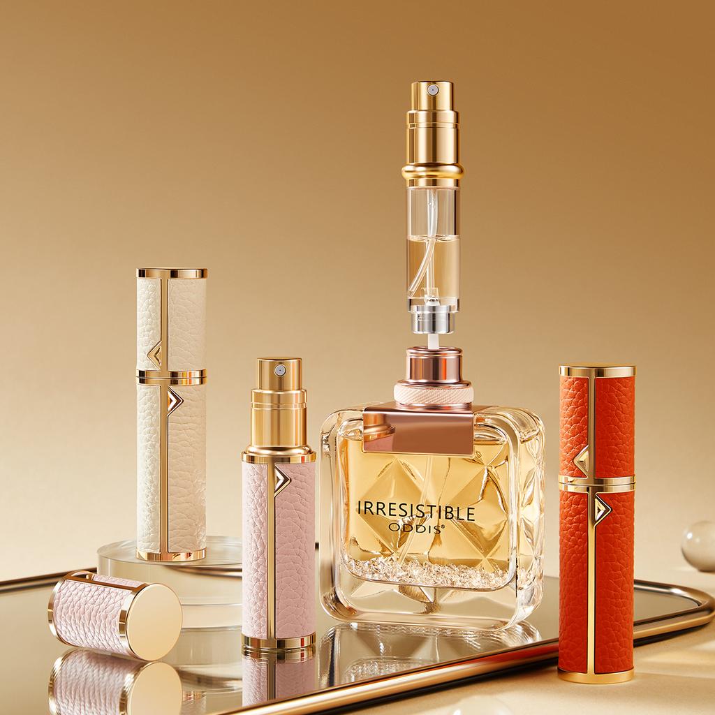 5ml PU leather mini perfume Atomizer Bottle Sprayer Suitable for Boarding Tight Sealing Travel Customized Refillable Bottles