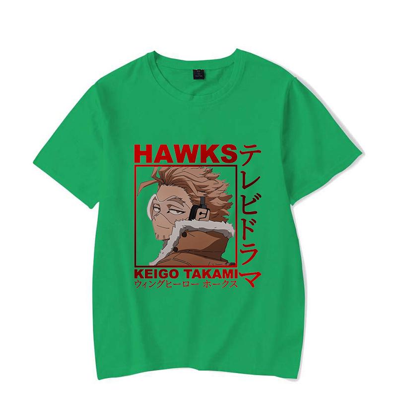 

Hot Hawks Print T-shirt Summer Anime T Shirt Women Men Fashion Y2k Short Sleeve Loose Shirts 4XL