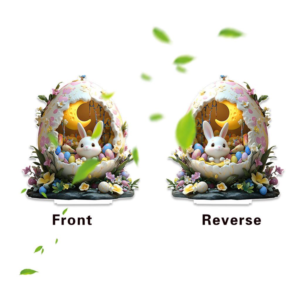 2D Resurrection Easter Rabbits Acrylic Home Decor Ornament