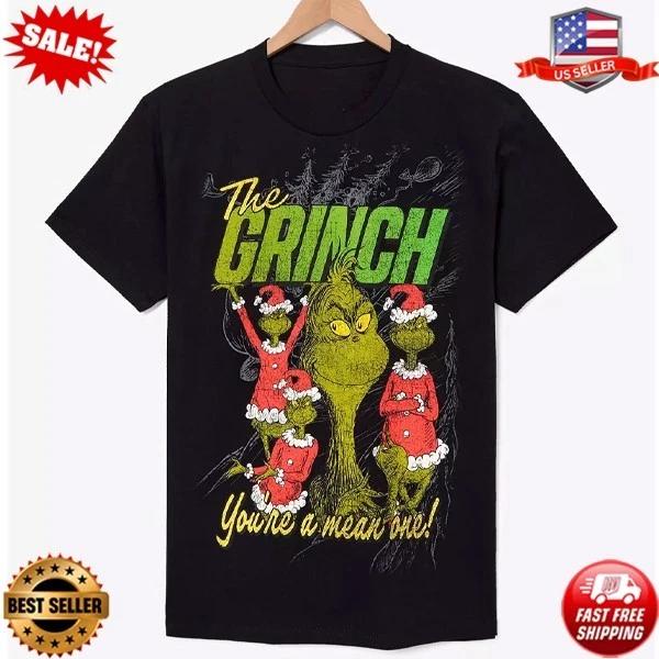 Dr. Seuss How The Grinch Stole Christmas Portrait T-Shirt Grinch T-Shirt S-5XL 3XL