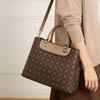 Handbag, New Middle-aged Mother Bag, High-end Feel, Large Capacity Tote Bag, Contrasting Color Printed Commuting Bag for Women