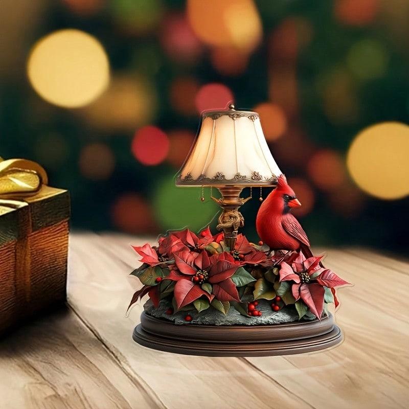 1 Piece Flower Bird Red Flower Desktop Decoration Home Decor Ideal Gift for Family Members
